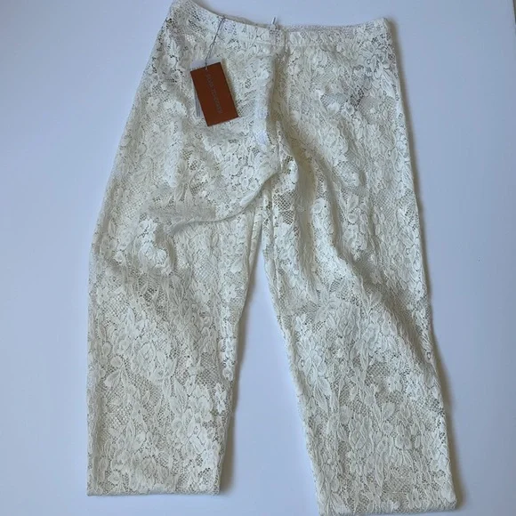 Silvia Tcherassi Farolillo Lace Leggings in Perla M